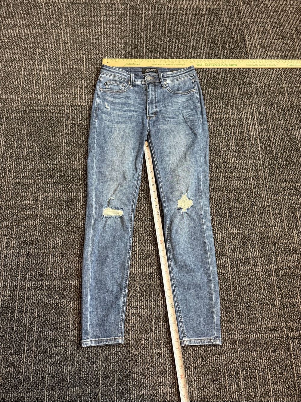 Judy Blue Light Blue Distressed Skinny Jeans
